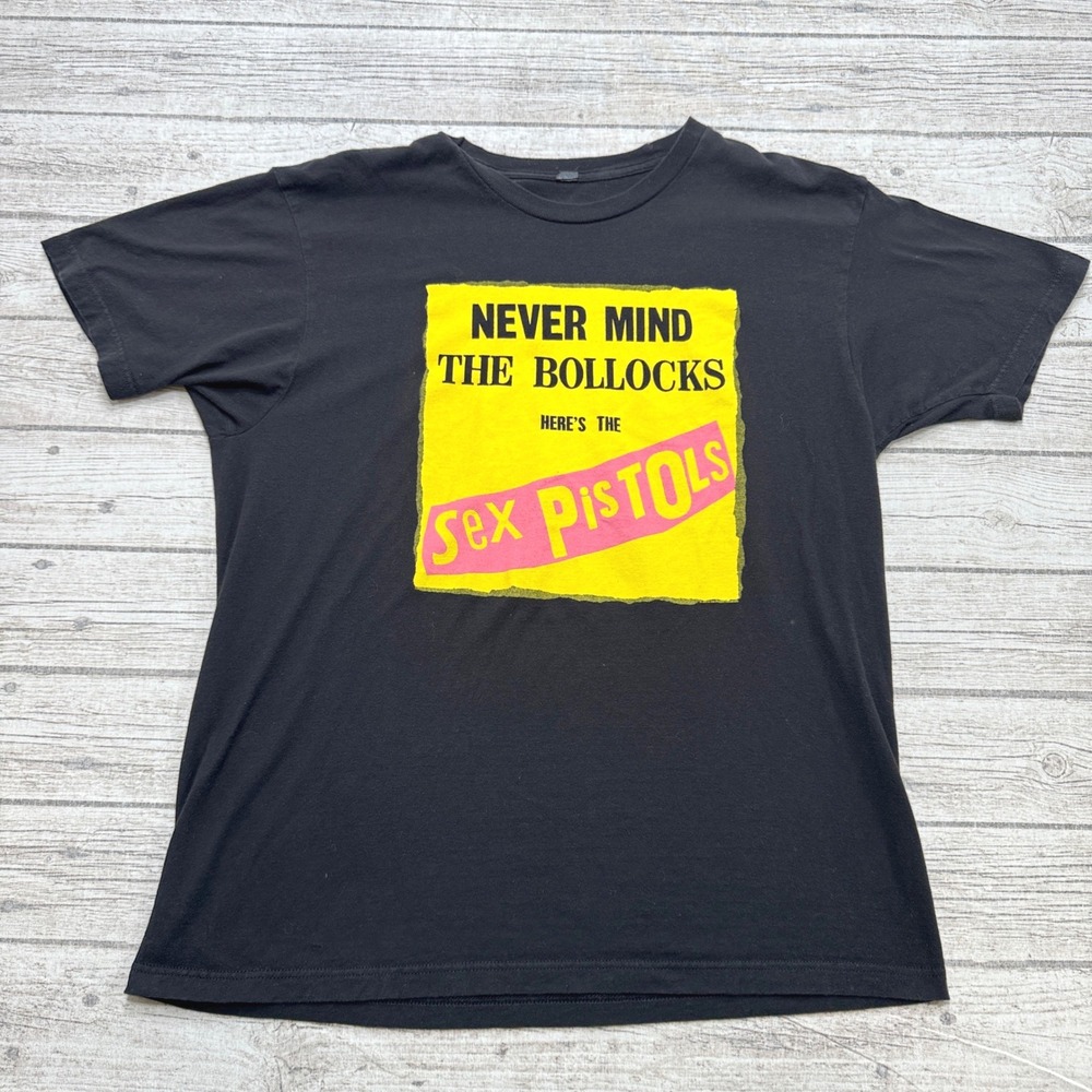 Sex Pistols T-Shirt Mens XL Black Never Mind The Bollocks Punk Rock Merch Grunge